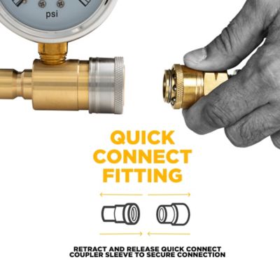 Image showing 1 th BE Power Equipment PW Quick-Connect Pressure Gauge