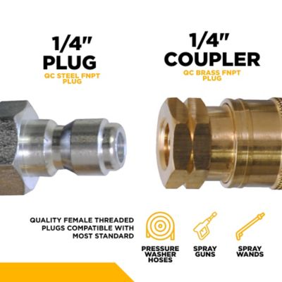 Image showing  PW Female 1/4 in. and 3/8 in. Quick Connect Fitting 4 pc. Kit