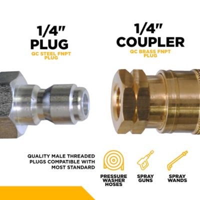 Image showing  PW Male 1/4 in. and 3/8 in. Quick Connect Fitting 4 pc. Kit
