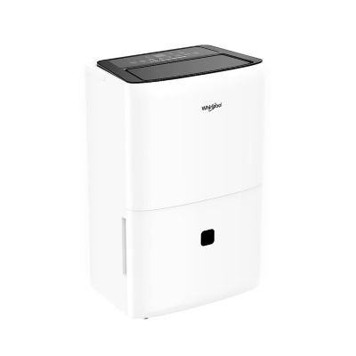 Whirlpool 50 Pint Dehumidifier for 3,000 sq. ft. with Caster Wheels & Carry Handles in White