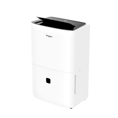 Image showing 11 th Whirlpool 50 Pint Dehumidifier for 3,000 sq. ft. with Caster Wheels & Carry Handles in White