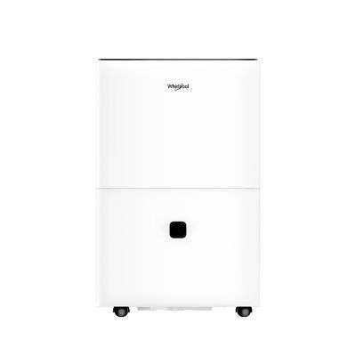 Image showing 12 th Whirlpool 50 Pint Dehumidifier for 3,000 sq. ft. with Caster Wheels & Carry Handles in White