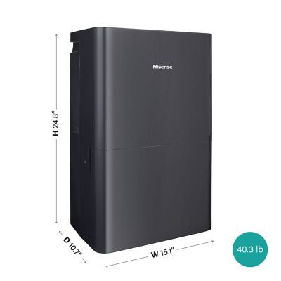 Image showing  50 Pint Dehumidifier for 4,500 sq. ft. with Pump, Black