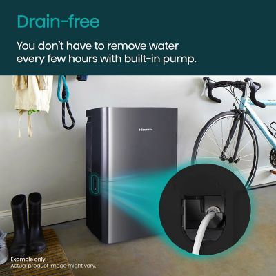 Image showing  50 Pint Dehumidifier for 4,500 sq. ft. with Pump, Black