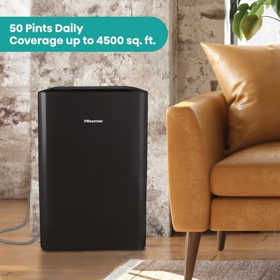 Image showing  50 Pint Dehumidifier for 4,500 sq. ft. with Pump, Black