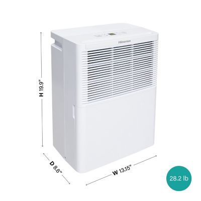 Image showing  25 Pint Dehumidifier for 1,500 sq. ft., White