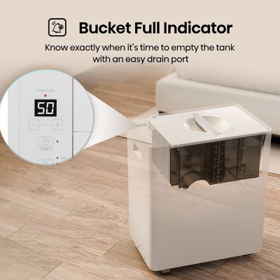 Image showing  50 Pint Lift-Up Dehumidifier for 4,500 sq. ft. with Pump in Black