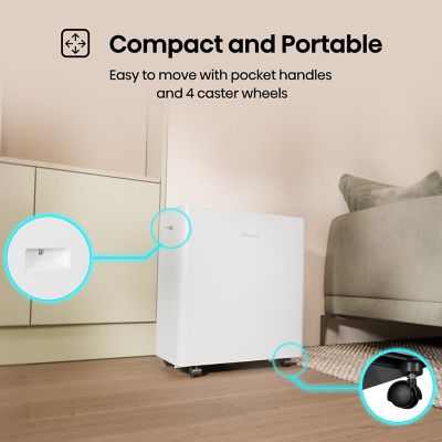 Image showing  50 Pint Lift-Up Dehumidifier for 4,500 sq. ft. with Pump in Black