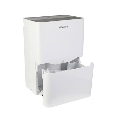 Image showing  35 Pint Compact Dehumidifier for 3,000 sq. ft. in White with Slide-Out Bucket