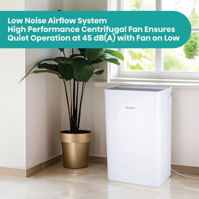 Image showing  50 Pint Dehumidifier for 4,500 sq. ft. with Slide-Out Bucket, White