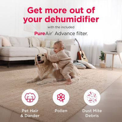 Image showing 7 th Frigidaire 50 Pint Smart Dehumidifier with Built-in Allergy Filter and Wi-Fi Enabled for Medium and Large Rooms, White