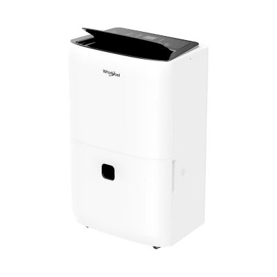 Image showing 10 th Whirlpool 32 Pint Dehumidifier for 1,500 sq. ft. with Caster Wheels & Carry Handles in White