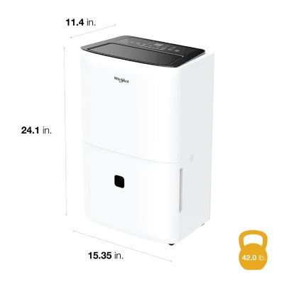 Image showing  50 Pint Dehumidifier for 3,000 sq. ft. with Pump, White