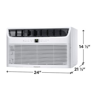 Image showing  8,000 BTU (DOE) 115V Wall Air Conditioner Cools 350 sq. ft. with Remote and Wi-Fi Enabled in White