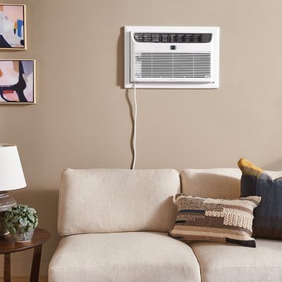 Image showing  8,000 BTU (DOE) 115V Wall Air Conditioner Cools 350 sq. ft. with Remote and Wi-Fi Enabled in White