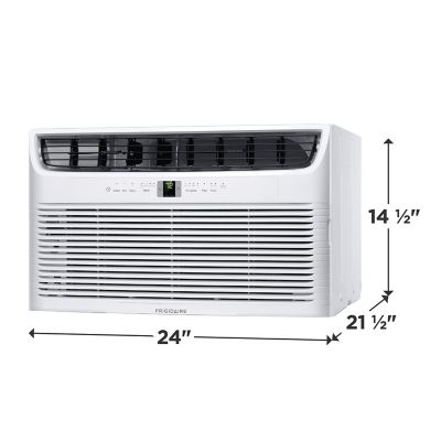 Image showing  12,000 BTU DOE 115 V Wall Air Conditioner Cools 550 sq. ft. with Remote, White