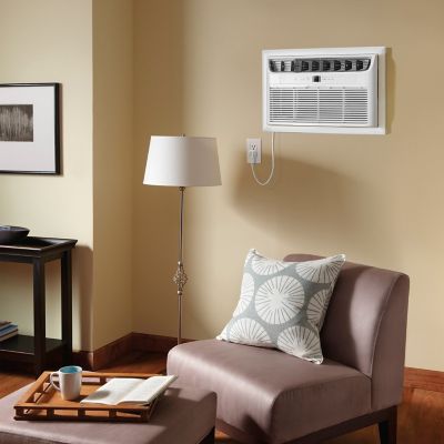 Image showing  12,000 BTU DOE 115 V Wall Air Conditioner Cools 550 sq. ft. with Remote, White