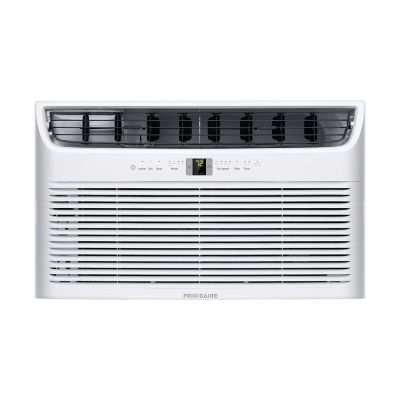 Image showing  10,000 BTU (DOE) 115V Wall Air Conditioner Cools 450 sq. ft. with Remote and Wi-Fi Enabled, White