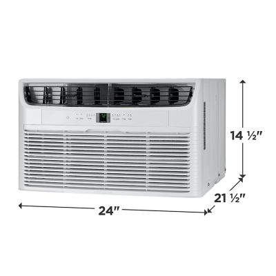 Image showing  12,000 BTU (DOE) 230V Wall Air Conditioner Cools 550 sq. ft. with Supplemental Heat, White