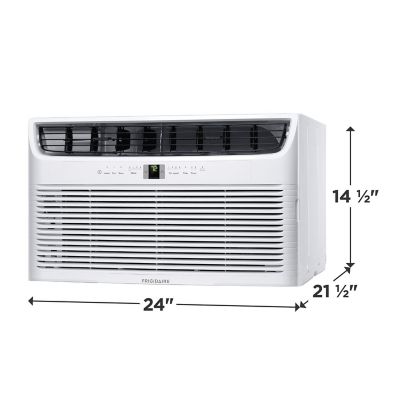 Image showing  12,000 BTU (DOE) 230V Wall Air Conditioner Cools 550 sq. ft. with Remote, White