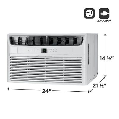 Image showing  10,000 BUT DOE 230 V Wall Air Conditioner Cools 450 sq. ft. with Supplemental Heat, White