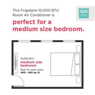 Image showing  10,000 BTU DOE 230 V Wall Air Conditioner Cools 450 sq. ft. with Remote, White