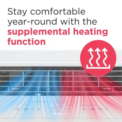 Image showing 5 th Frigidaire 12,000 BTU (DOE) 115V Window Air Conditioner Cools 550 sq. ft. with Supplemental Heat and Wi-Fi Enabled in White