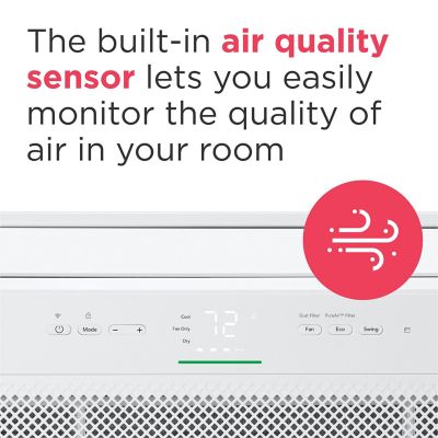 Image showing 9 th Frigidaire 10,000 BTU DOE 115 V Window Air Conditioner Cools 450 sq. ft. with Fan & Dehumidifier and Wi-Fi Enabled, White