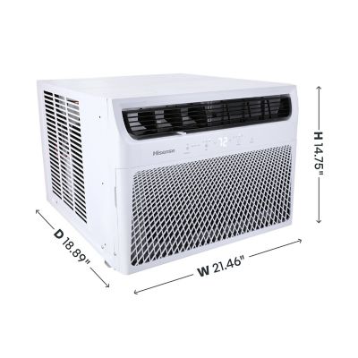 Image showing  12,000 BTU DOE 115 V Window Air Conditioner Cools 550 sq. ft. with Remote and ConnectLife App, White