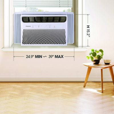 Image showing  14,000 BTU DOE 115 V Window Air Conditioner Cools 700 sq. ft. with Remote and ConnectLife App, White