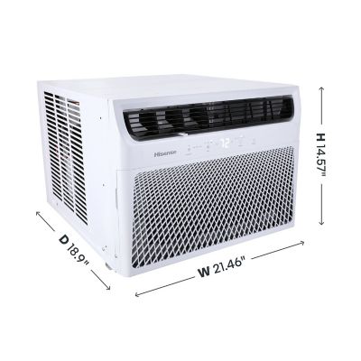 Image showing  14,000 BTU DOE 115 V Window Air Conditioner Cools 700 sq. ft. with Remote and ConnectLife App, White
