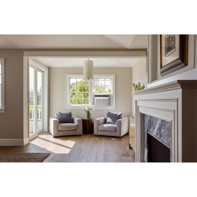 Image showing  23,000 BUT DOE 115 V Window Air Conditioner Cools 1,600 sq. ft. with Supplemental Heat and Wi-Fi Enabled, White