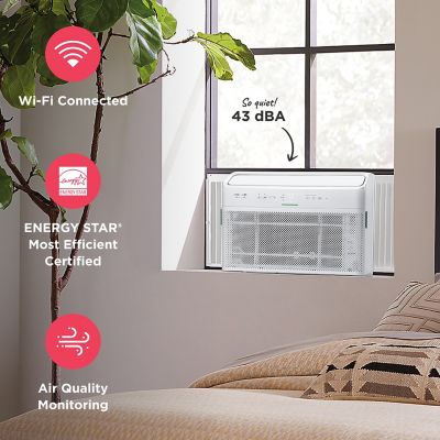 Image showing  Gallery 12,000 BTU (DOE) 115V Inverter Window AC Cools 550 sq. ft. with Remote and Wi-Fi Enabled, White