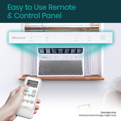 Image showing  10,000 BTU DOE 115 V Window Air Conditioner Cools 450 sq. ft. with Inverter Technology and ConnectLife App, White