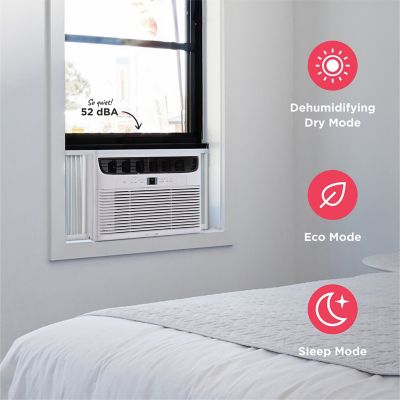 Image showing  6,000 BTU (DOE) 115V Window Air Conditioner Cools 250 sq. ft. with Fan & Dehumidifier and Wi-Fi Enabled in White