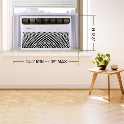 Image showing  10,000 BTU DOE 115 V Window Air Conditioner Cools 450 sq. ft. with Remote and ConnectLife App, White