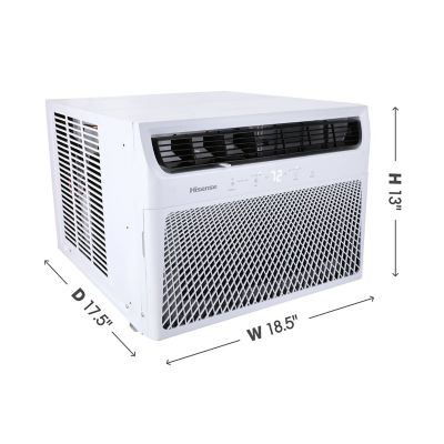 Image showing  10,000 BTU DOE 115 V Window Air Conditioner Cools 450 sq. ft. with Remote and ConnectLife App, White