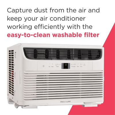 Image showing 4 th Frigidaire 8,000 BTU (DOE) 115V Window Air Conditioner Cools 350 sq. ft. with Fan & Dehumidifier and Wi-Fi Enabled in White