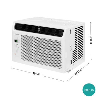 Image showing  6,000 BTU DOE 115 V Window Air Conditioner Cools 250 sq. ft., White
