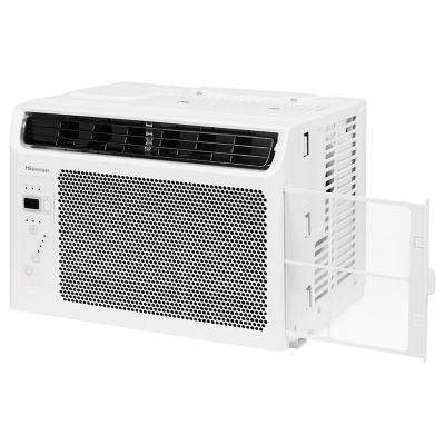 Image showing  6,000 BTU DOE 115 V Window Air Conditioner Cools 250 sq. ft., White