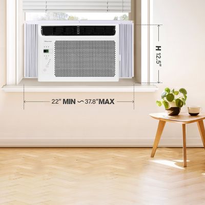 Image showing  6,000 BTU DOE 115 V Window Air Conditioner Cools 250 sq. ft., White
