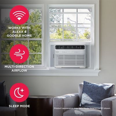 Image showing  14,000 BTU (DOE) 115V Window Air Conditioner Cools 700 sq. ft. with Remote and Wi-Fi Enabled in White