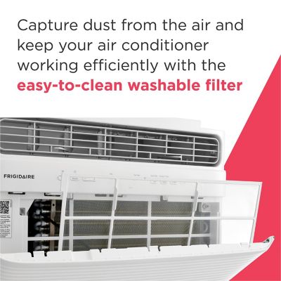 Image showing  8,000 BTU DOE 115 V Window Air Conditioner Cools 350 sq. ft. with Remote and Wi-Fi Enabled, White
