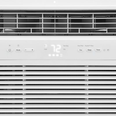Image showing 9 th Frigidaire 8,000 BTU DOE 115 V Window Air Conditioner Cools 350 sq. ft. with Remote and Wi-Fi Enabled, White