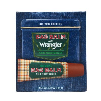 Bag Balm Custom Design 4 oz. Wrangler Tin and Original Lip Gift Box