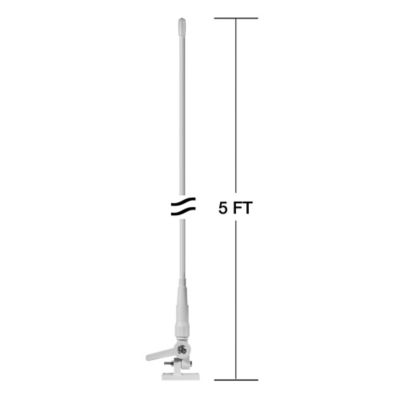 Image showing  Fiberglass VHF Marine Antenna Fixed-Mount Marine Radios, 5 Ft.