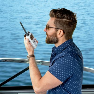 Image showing  BlueBound 350 - Selectable 6 W Floating Handheld VHF Marine Radio, White