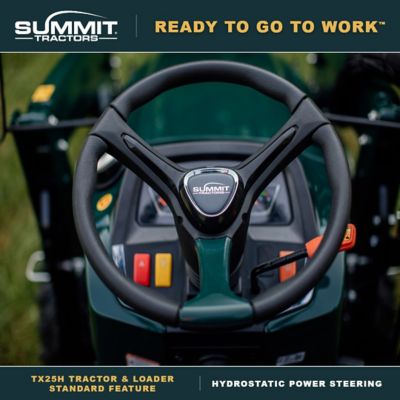 Image showing  Summit TX25H Tractor & Loader & Backhoe with Quick Hitch Bundle