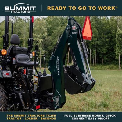 Image showing  Summit TX25H Tractor & Loader & Backhoe wih Grapple Bundle