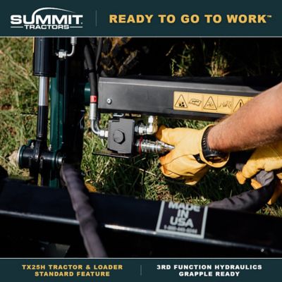 Image showing  Summit TX25H Tractor & Loader w/Grapple Bundle